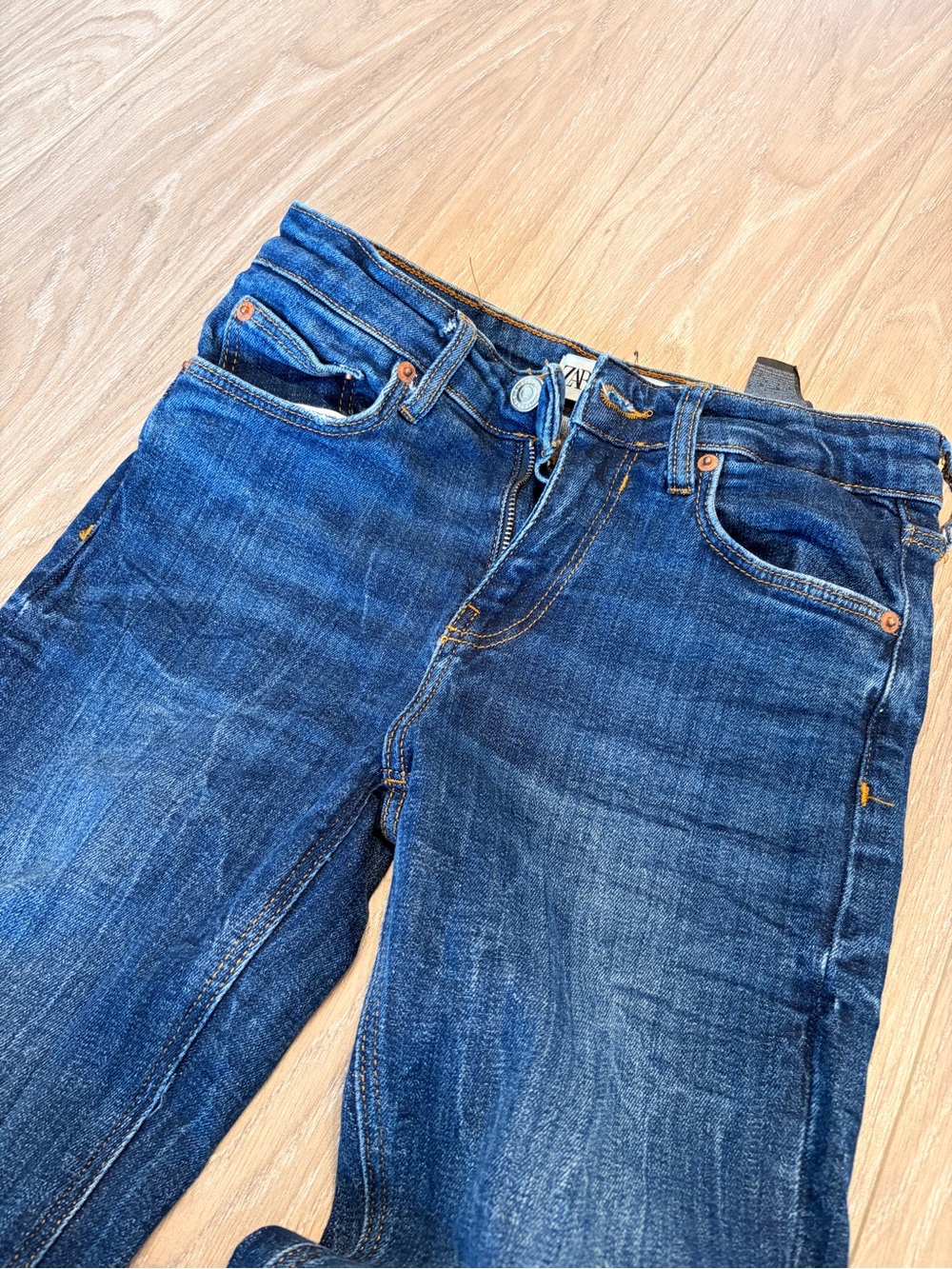 Zara Women’s Dark Blue Slim Straight Jeans